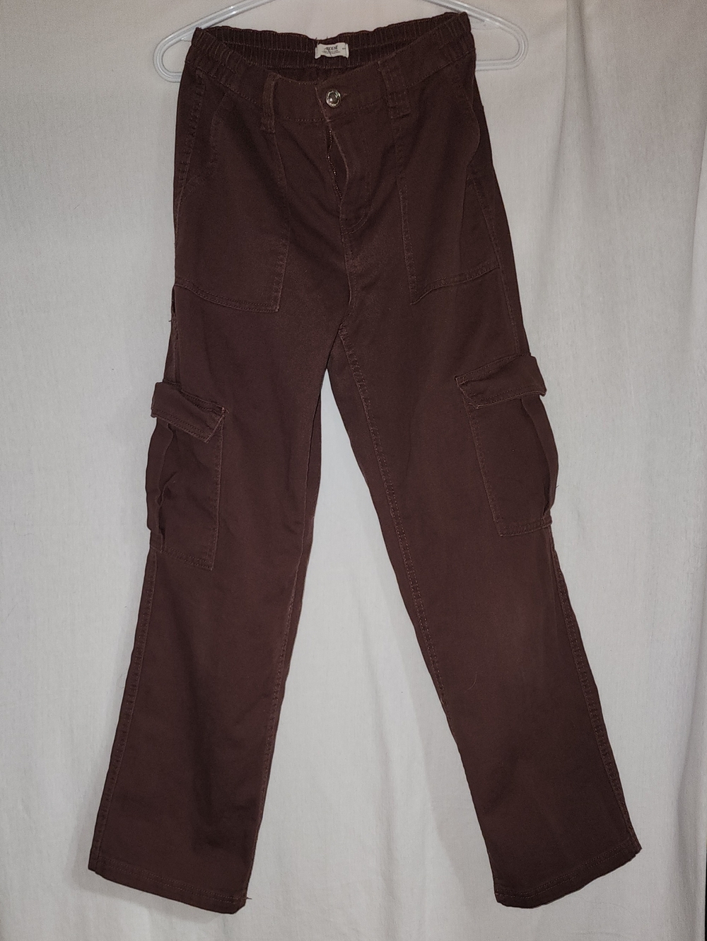 Ardene Women's Dark Brown Straight Leg Cargo Pants